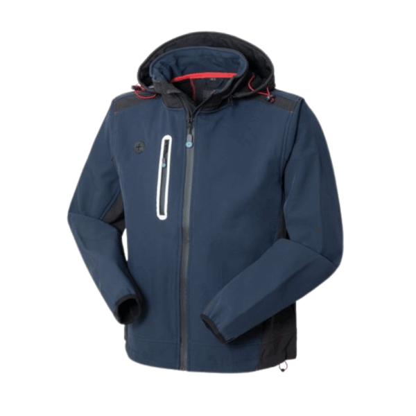 Bestsellerowa kurtka softshell SMARTY – wodoodporna, oddychająca, z odpinanym kapturem i otworem na słuchawki. Idealna do pracy i na co dzień. Rozmiary S–5XL.