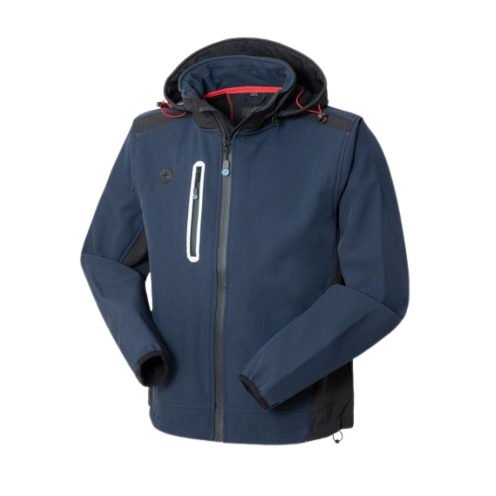Bestsellerowa kurtka softshell SMARTY – wodoodporna, oddychająca, z odpinanym kapturem i otworem na słuchawki. Idealna do pracy i na co dzień. Rozmiary S–5XL.