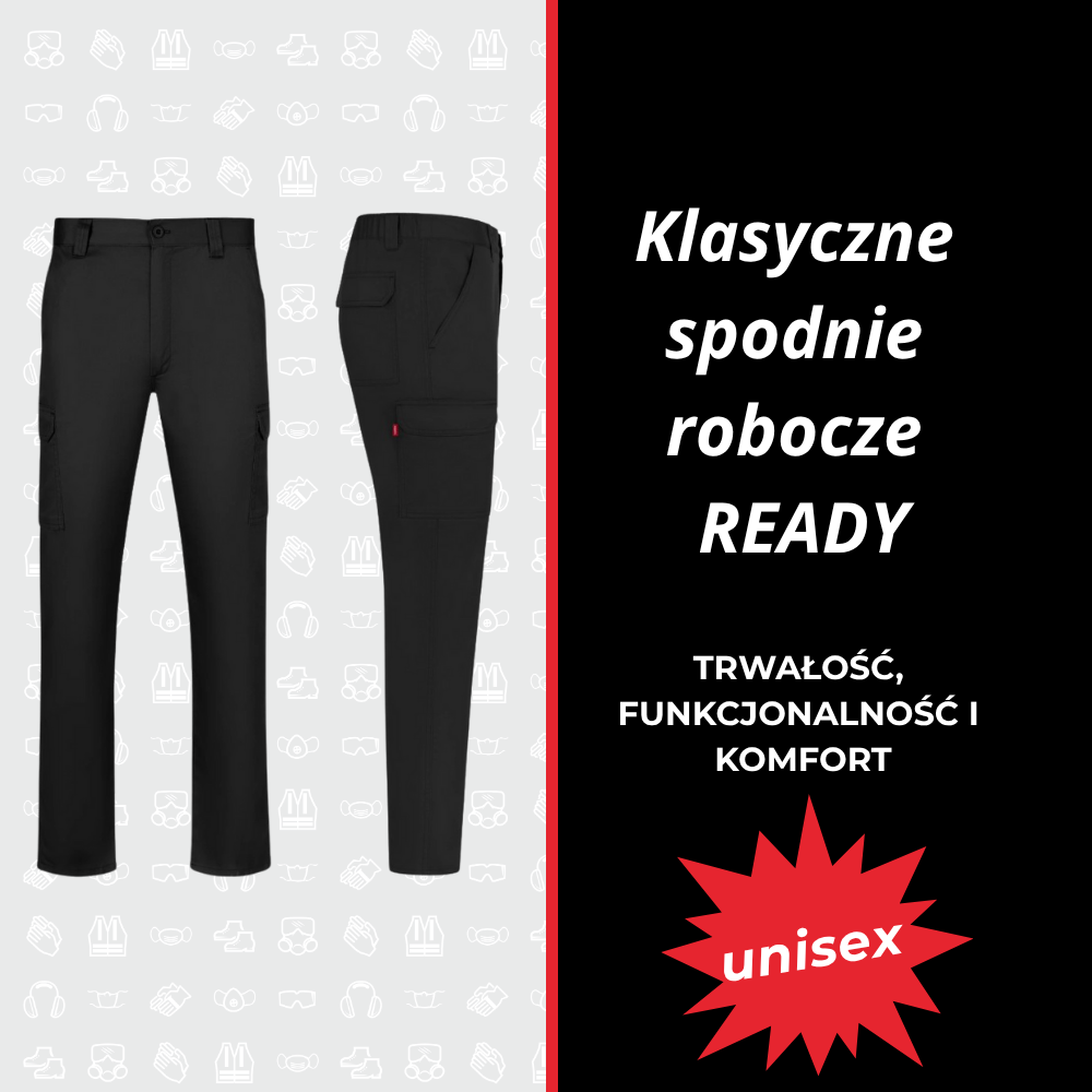 baner ready, spodnie robocze ready, spodnie robocze damskie, spodnie mędkie